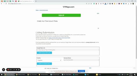 How to submit listing to VYMaps .